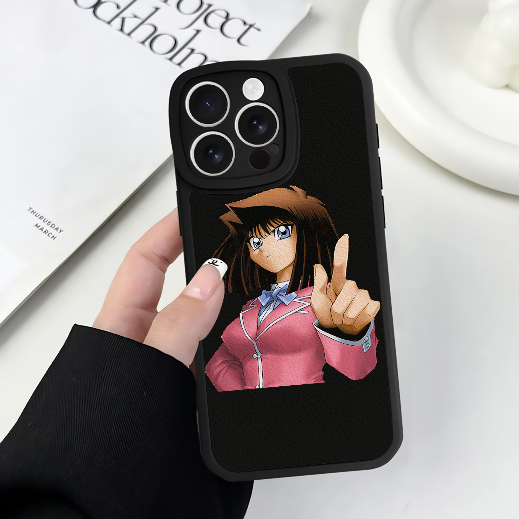 遊☆戯☆王 Yu-Gi-Oh! 【iPhone 16シリーズ対応】シリコンスマホケース（レザー調） 材質：シリコン